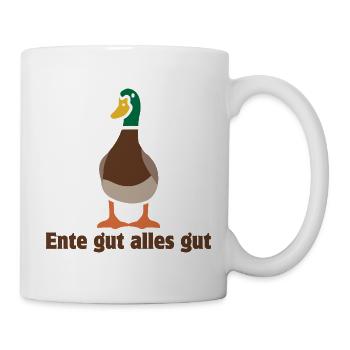 Ente gut alles gut | Cartoon - Tasse - Weiß - Rechts