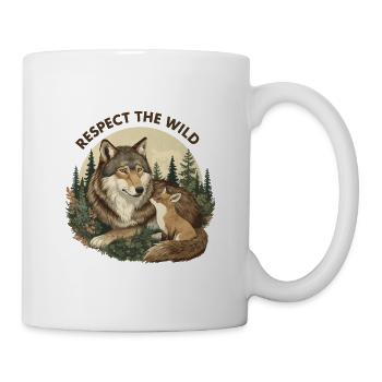 Respect The Wild Wolf & Fox Nature - Mug - white - Right