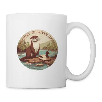 Respectez la rivière, les habitants, la nature de la loutre - Mug blanc - blanc - Droite