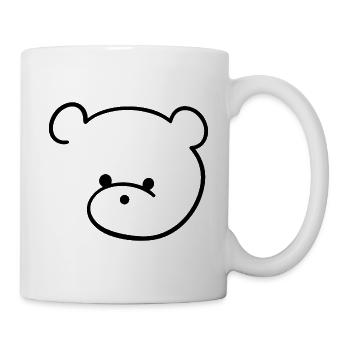 Cute teddy bear with button eyes - Mug - white - Right