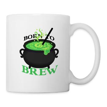 Green Brew Pot Cartoon - Mug - white - Right