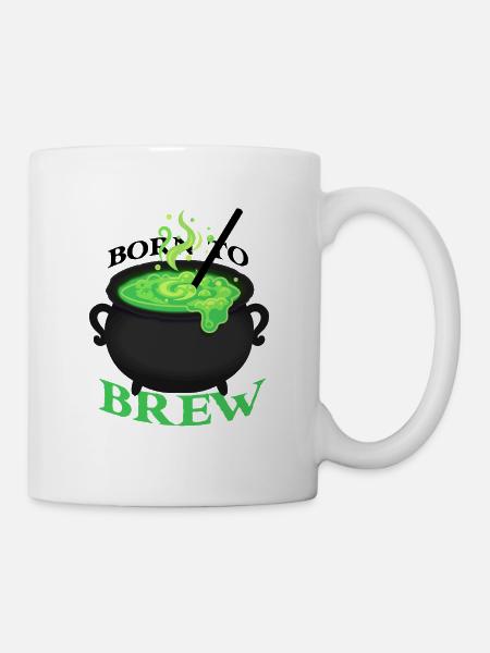 Dessin animé Green Brew Pot - Mug blanc - blanc