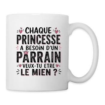 Veux Tu Etre Mon Parrain  - Mug blanc - blanc - Droite
