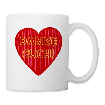 DANKE EUCH HERZ - Tasse - Weiß - Rechts