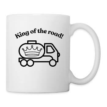 King Of The Road Tanker Truck Crown Grafik - Tasse - Weiß - Rechts
