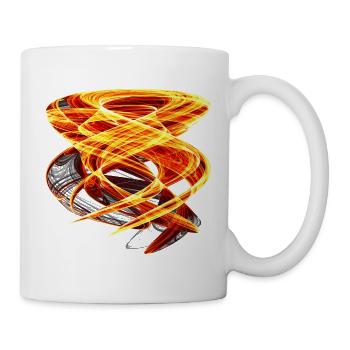 Fire Orbit – Chaos Art - Mug - white - Right