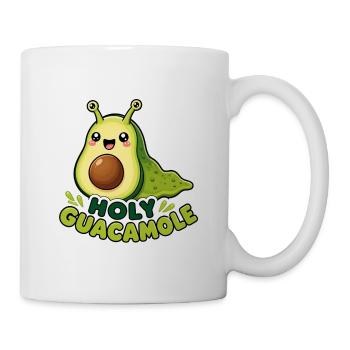 Cute Avocado Slug Holy Guacamole Pun - Mug - white - Right