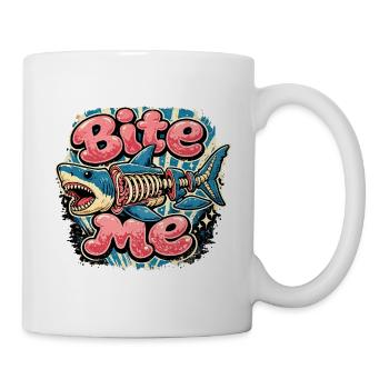 Cock Me Vintage Skeletal Shark - Mug - white - Right