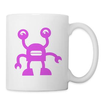 Cheerful Purple Robot - Mug - white - Right