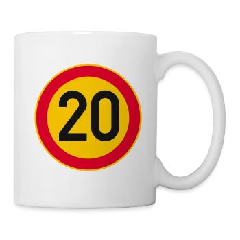 20th Birthday Age 20 Years Sign - Mug - white - Right