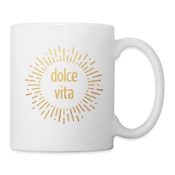 Dolce Vita Luxus Sonne exklusiv Lebensfreude Party - Tasse - Weiß - Rechts