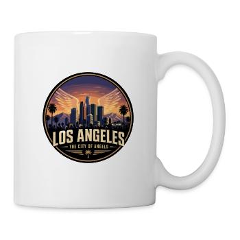 Los Angeles City of Angels Retro Hollywood Badge - Mug - white - Right