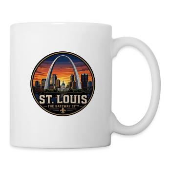 St Louis Gateway City Retro Arch Emblem - Mug - white - Right