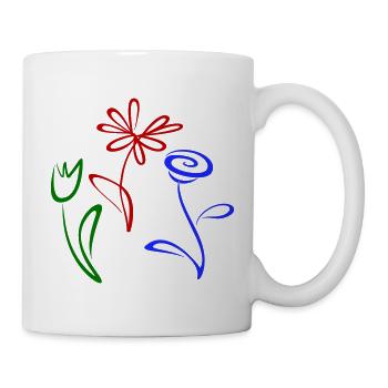 Three flowers - Mug - white - Right