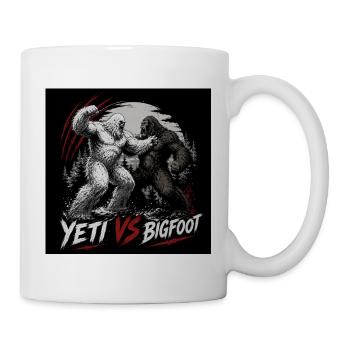 Yeti vs Bigfoot - Mug - white - Right