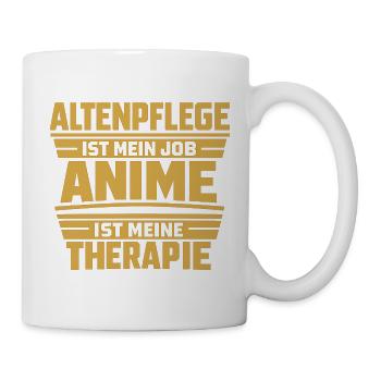 Altenpflege Anime Fan Pflegekraft Geschenk - Tasse - Weiß - Rechts