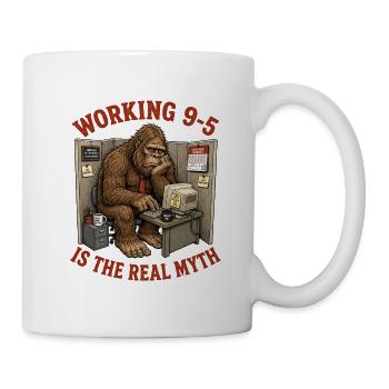 Bigfoot Sasquatch Office Worker Myth - Mug - white - Right