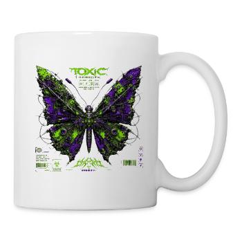 Cyberpunk Butterfly Toxic Insect Neon - Mug - white - Right