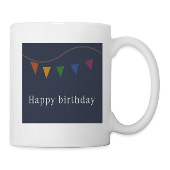 Happy Birthday Colorful Streamers - Mug - white - Right