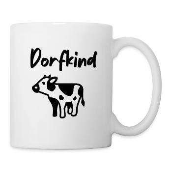 Dorfkind Kuh Landleben Bauernhof Design - Tasse - Weiß - Rechts