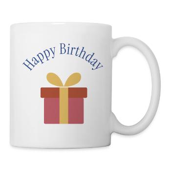HAPPY BIRTHDAY. HAPPY BIRTHDAY. ANNIVERSARY. - Mug - white - Right