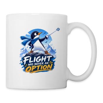 Brave Penguin – Never Give Up - Mug - white - Right