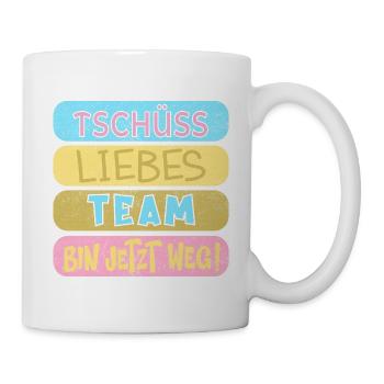 Abschied Liebes Team - Tasse - Weiß - Rechts
