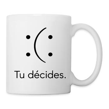 Humour Décision Personnalité Indécis - Mug blanc - blanc - Droite
