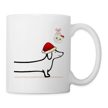 Teckel Chien de Noël - Mug blanc - blanc - Droite