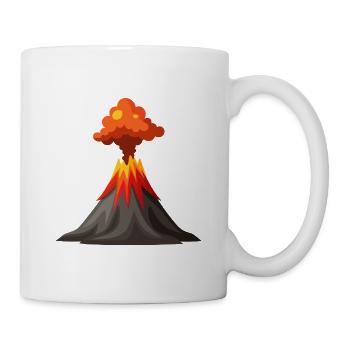 Volcan en éruption - Mug blanc - blanc - Droite