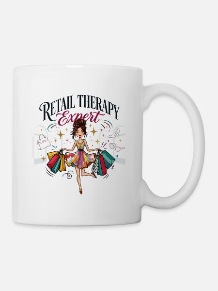 Experte für Einzelhandelstherapie - Tasse - Weiß