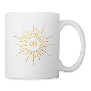 Yoga om Namaste cool Quotes Gold Sun Meditation - Mug - white - Right