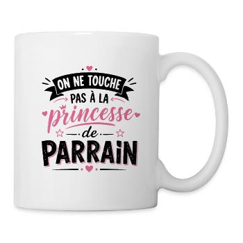 T-shirt On Ne Touche Pas Princesse De Parrain - Mug blanc - blanc - Droite