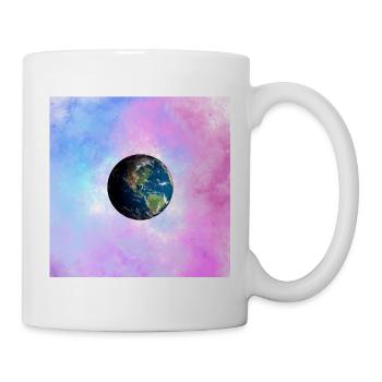 Globe terrestre dans une nébuleuse pastel - Mug blanc - blanc - Droite