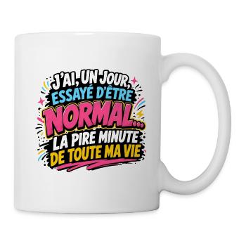 J’ai essayé d’être normal – Humour rétro - Mug blanc - blanc - Droite