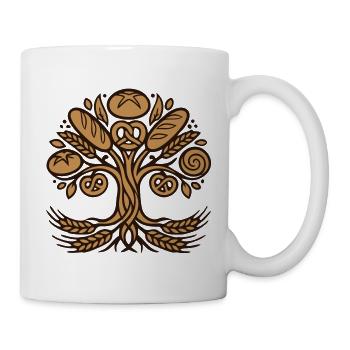 Tree of Life Pretzel Bread Logo - Mug - white - Right