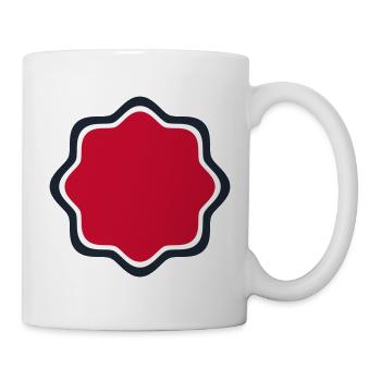 Emblem Frame Red - Custom Text - Mug - white - Right