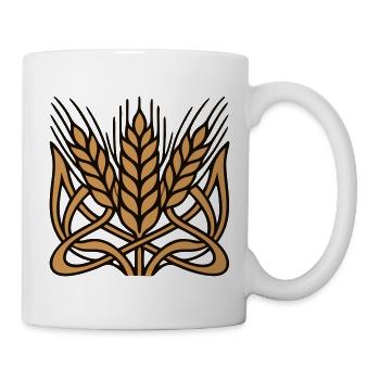 Wheat grain grain graphic - Mug - white - Right