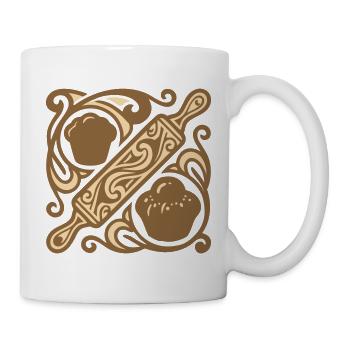 Rolling Pin Baking Graphic - Mug - white - Right