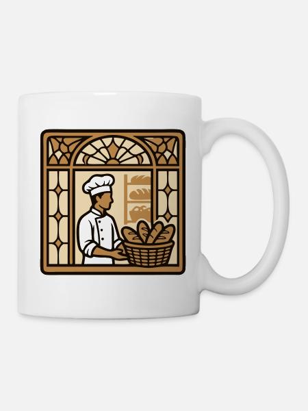 Baeckerei Schaufenster Logo - Tasse - Weiß