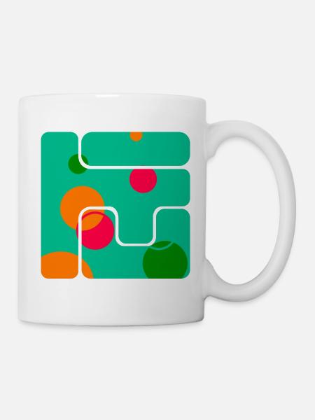 Geometrische Formen Kunst Design - Tasse - Weiß