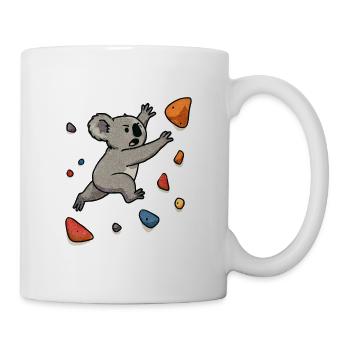Koala Bouldering Dyno – Climbing Jump - Mug - white - Right