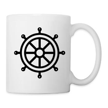 Rudder Nautical Boat - Mug - white - Right