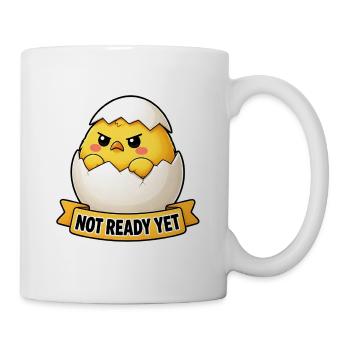 Cute Angry Chick In Egg Shell Cartoon - Mug - white - Right