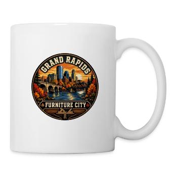 Grand Rapids Furniture City Vintage Badge - Mug - white - Right