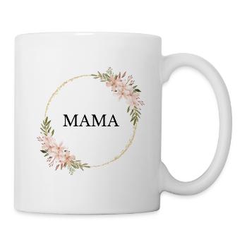 Gold Ring Floral Frame Pink - Mug - white - Right