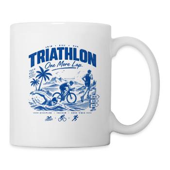 Triathlon un tour de plus - Mug blanc - blanc - Droite