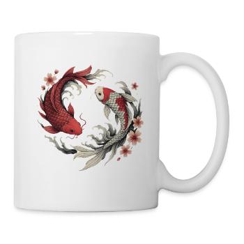 Harmonie du poisson koi - Mug blanc - blanc - Droite