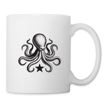 Ink Octopus with Star - Mug - white - Right