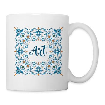 Ornate "ART" lettering – Creative Design - Mug - white - Right
